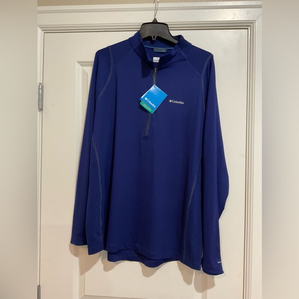 NWT Men’s Columbia long sleeve quarter zip. Size XL. Omni-Wick.